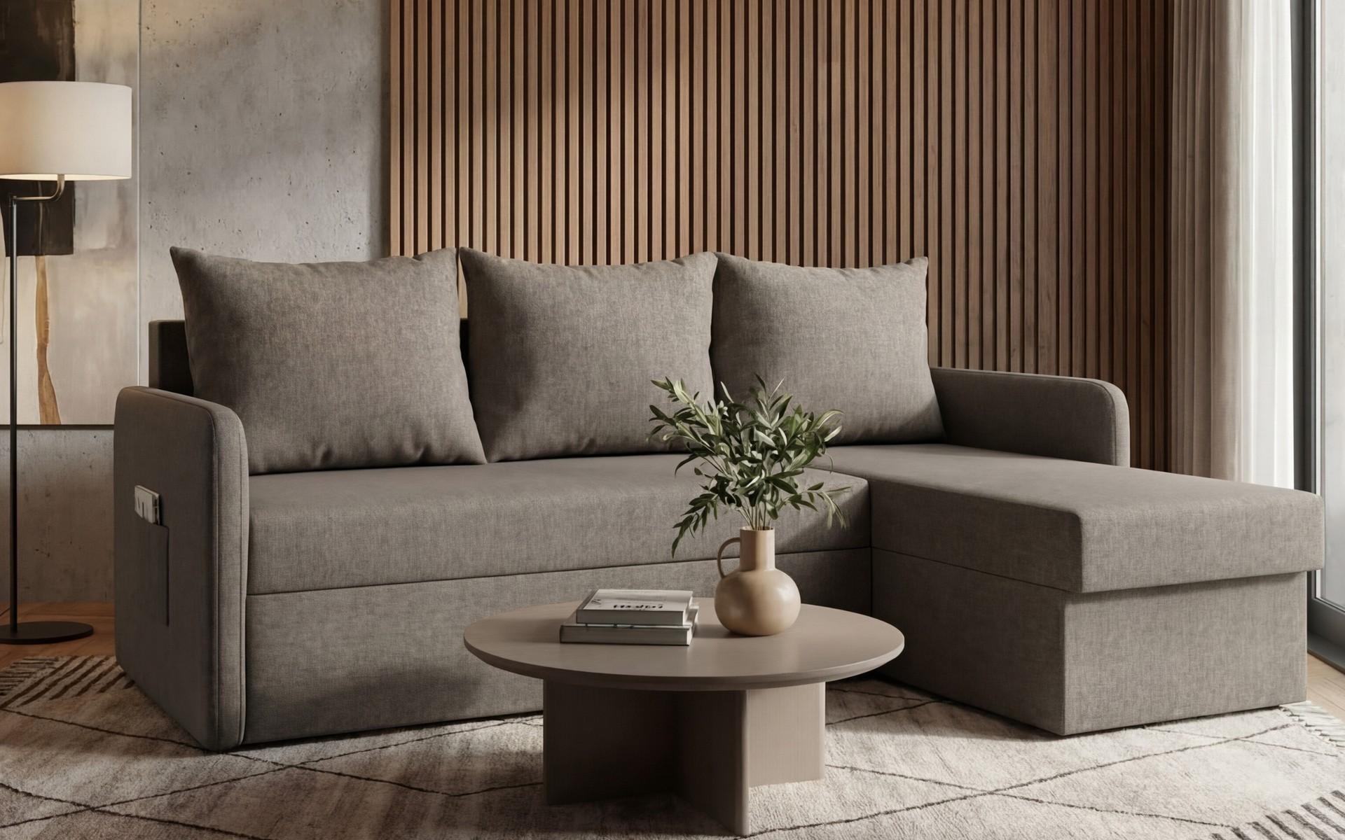 Extendable corner sofa Nexus, dark beige  4